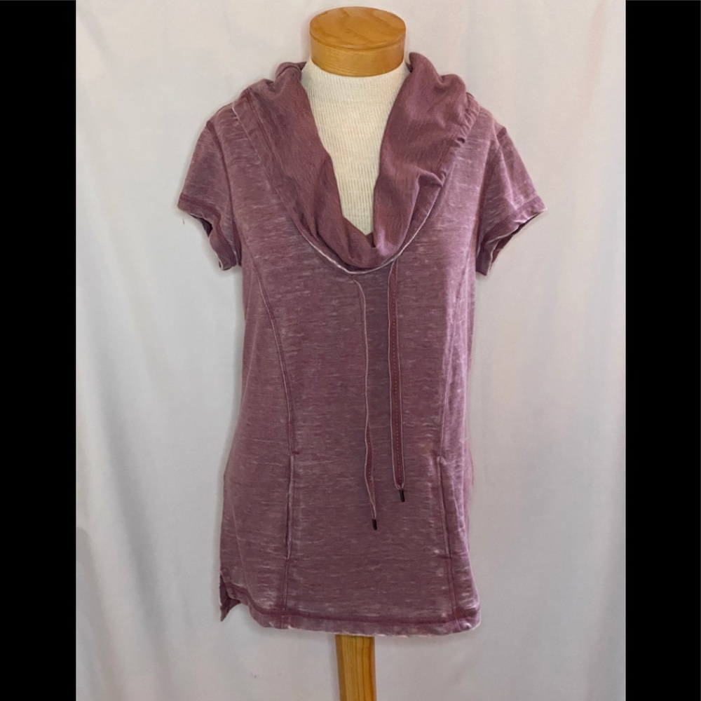 Halcyon Burnout Athletic Purple Short Sleeve Top